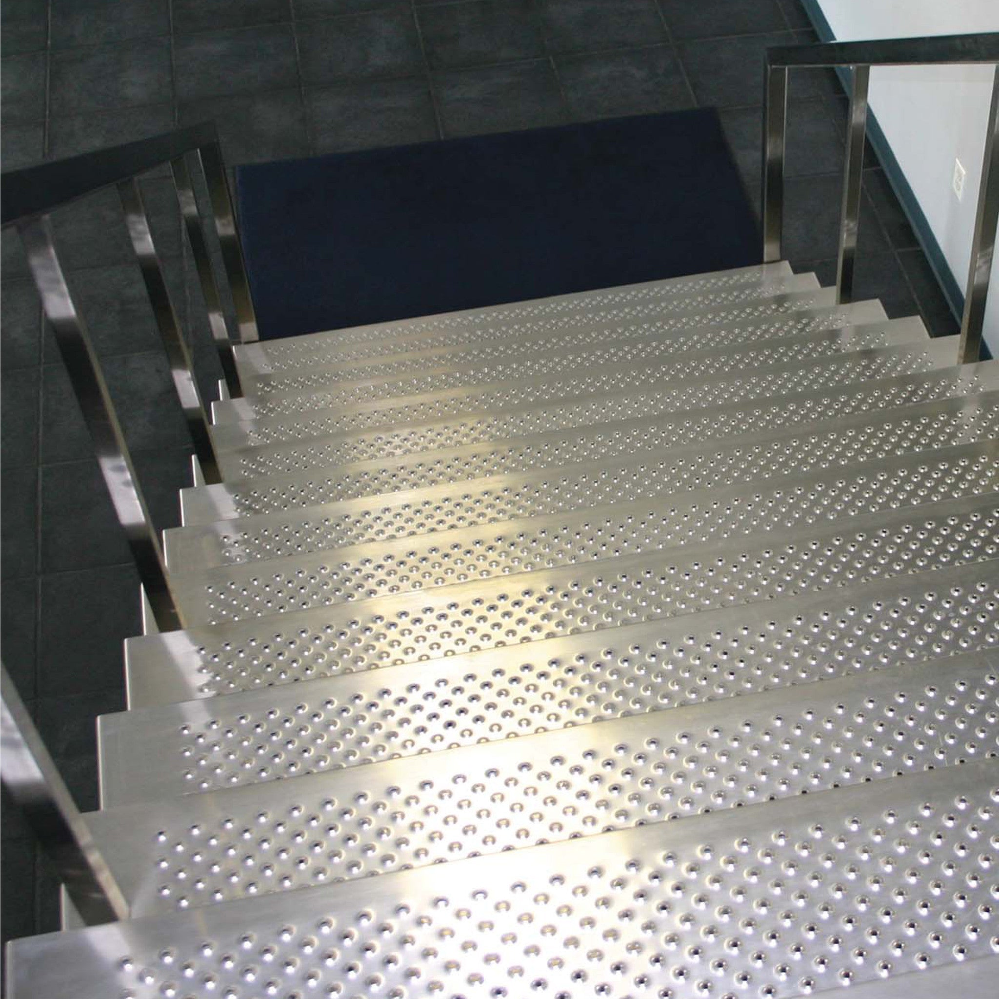 custom metal stair riser